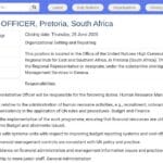 Responsable Administratif(ve) – OHCHR Pretoria