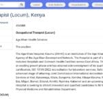 Ergothérapeute (Locum) – Aga Khan Hospital, Kisumu