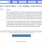Junior Project Officer – Mobilité et Libre Circulation en Afrique de l&rsquo;Ouest