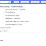 Ingénieur thermique spatial – ESA, Noordwijk