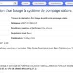 Réalisation de forages solaires et poteaux incendie – PNUD Côte d&rsquo;Ivoire