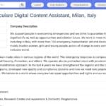 Assistant Contenu Digital – Stage Extracurriculaire Milan