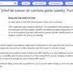 Chef de convoi logistique – PAM Haïti