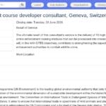 Consultant en développement de modules de formation en ligne sur l&rsquo;application des lois