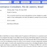 Consultant en gouvernance urbaine stratégique – Rio de Janeiro