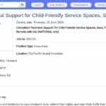 Consultant technique en protection de l&rsquo;enfance – Fidji