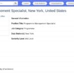 Spécialiste en gestion de programme – Youth Office