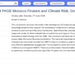 Consultant National PAGE – Finance et Risques Climatiques (Maroc)