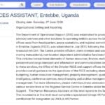 Assistant RH – Centre régional des services, Entebbe