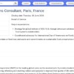 Consultant en Systèmes Alimentaires Urbains