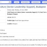 Chief People and Culture – Senior Leadership Support