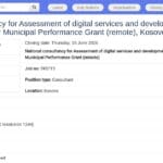 Consultant national – Évaluation des services numériques et indicateurs enfants (Kosovo)