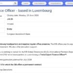 Trade/Export Finance Officer – Luxembourg