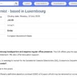 Économiste en Chef du Groupe BEI – Luxembourg