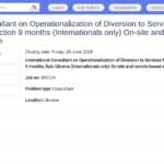 Consultant international – Opérationnalisation du mécanisme de déjudiciarisation des enfants