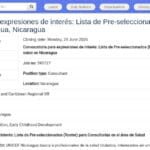 Consultant en Santé – Roster UNICEF Nicaragua
