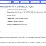 Responsable Supply Chain & Logistique – UNICEF Syrie