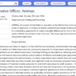 Associate Administrative Officer – UNRWA Amman
