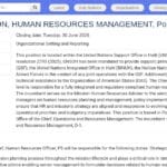 Chef de la Section des Ressources Humaines – Port-au-Prince