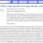 Responsable Finances Terrain – UNRWA Gaza (Basé à Amman)