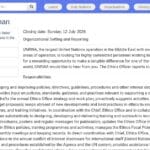 Responsable Éthique – Amman – Nations Unies