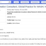 Consultant·e en coordination de programme WASH, Nairobi