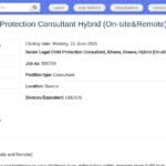 Consultant juridique senior – Protection de l’enfance (Hybride, Athènes)