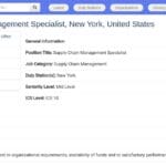 Spécialiste Supply Chain – Gestion Umoja (New York)