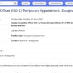 Responsable Approvisionnement et Logistique (NO-1) – UNICEF Sarajevo