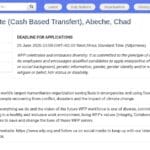 Assistant·e Programme Transferts Monétaires – Abéché