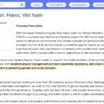Directeur adjoint de projet – Filière riz durable, Vietnam