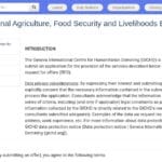 Expert·e national·e en agriculture, sécurité alimentaire et moyens de subsistance