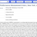 Stagiaire en Analyse de Données et Performance – UNDSS