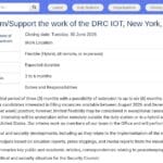 Stage en Affaires Politiques – Soutien à la DRC IOT (New York)