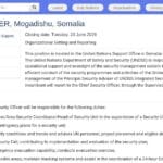 Security Officer – UNSOS Mogadishu