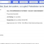 Spécialiste de Programme – Jérusalem-Est, Territoires palestiniens