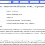 Consultant en Mobilisation des Ressources – Rédaction de Propositions