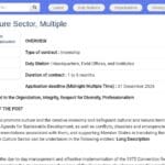Stage – Secteur de la Culture (UNESCO)