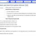 Conseiller principal en justice pénale et lutte anti-corruption