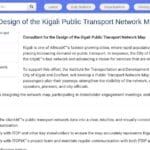 Consultant en design de carte du réseau de transport public de Kigali