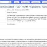 Consultant principal pour l&rsquo;évaluation à mi-parcours du programme FARM