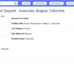 Chargé(e) de soutien à la gestion de projet – Bogota