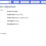 Responsable Financier – Afghanistan