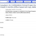 Consultant International – Évaluation finale et audit du projet CARE4Health
