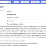 Chef de Projet Développement – Égypte