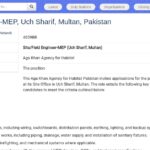Ingénieur de chantier MEP – Uch Sharif, Multan