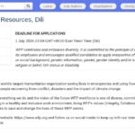 Consultant RH – Dili (WFP)