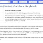 Chargé de Programme Nutrition – Cox&rsquo;s Bazar