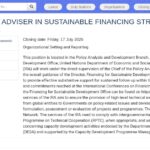 Conseiller interrégional en stratégies de financement durable