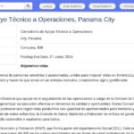 Consultant Suivi Opérations Santé – Panama